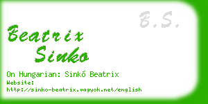 beatrix sinko business card